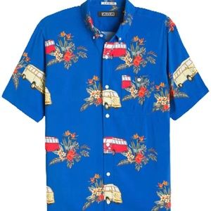 Ezekiel Blue Willie Printed Short Sleeve Shirt NWT